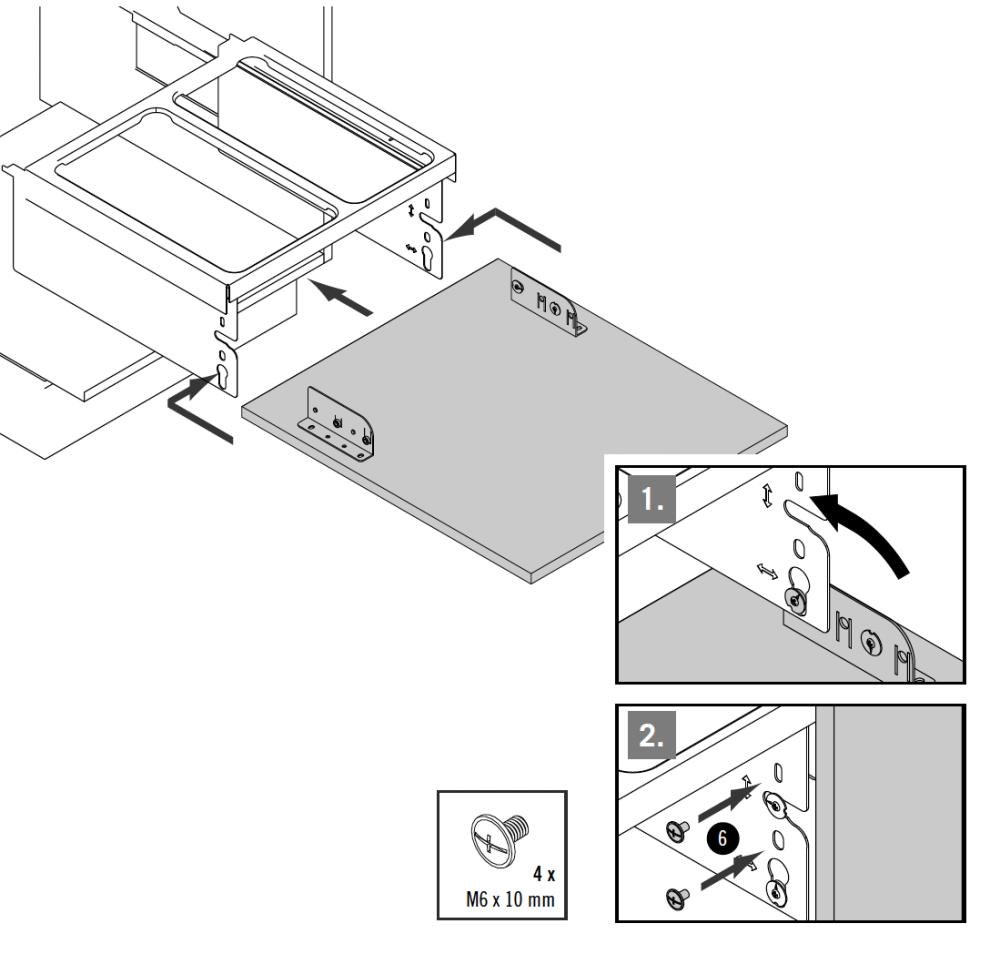 Pritvirtinkite ir atlenkite spintelės dureles.