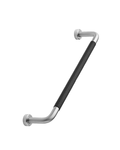 Lounge Rankena - nerūdijančio plieno atrodo / Juoda Oda - 160 mm